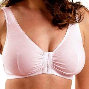 Leading Lady Cotton Front-Closure Leisure Bra, Pink - 110